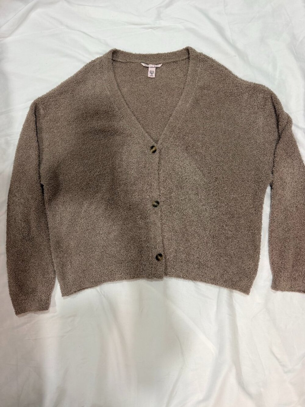 Victorias Secret Brown Sherpa Teddy‎ Bear Cozy Cardigan Size Large